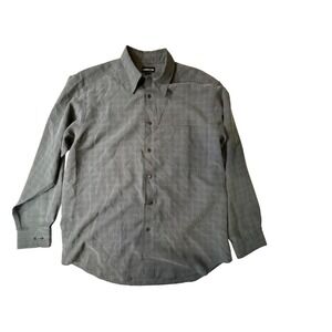 Clairborne long-sleeve button down gray shirt Men's‎ size Large